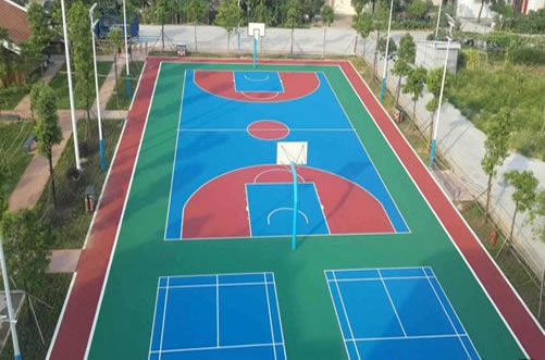 篮球场地面施工